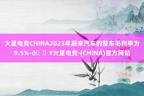 火星电竞CHINA2023年蔚来汽车的整车毛利率为9.5%-🔥火星电竞·(CHINA)官方网站