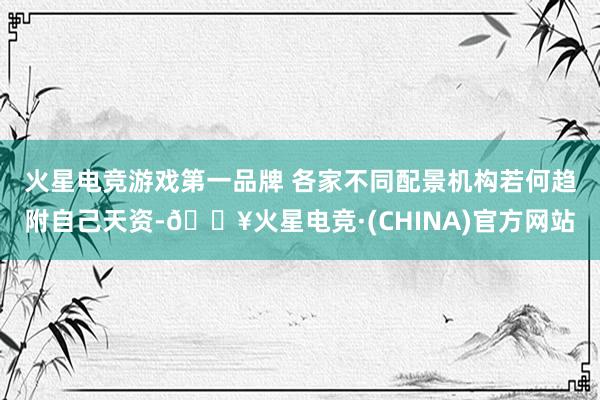 火星电竞游戏第一品牌 　　各家不同配景机构若何趋附自己天资-🔥火星电竞·(CHINA)官方网站