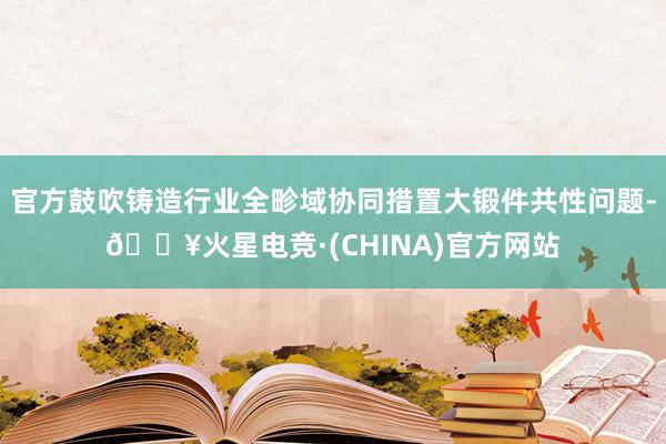 官方鼓吹铸造行业全畛域协同措置大锻件共性问题-🔥火星电竞·(CHINA)官方网站